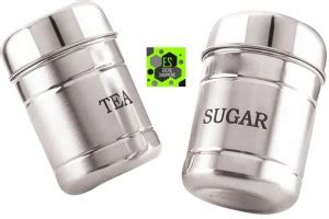 Excite Shoppers Steel Tea Coffee & Sugar Container - 800 ml Price in ...