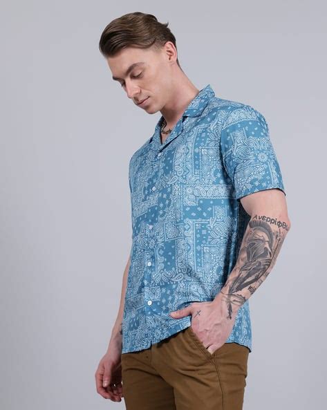 Buy Teal Shirts for Men by Shein Online | sheinindia.in