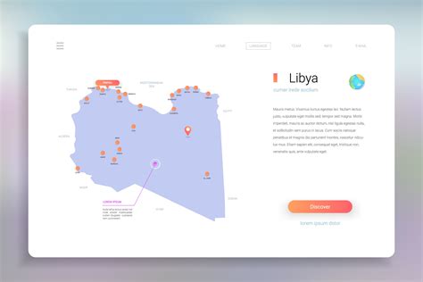Libya map infographics vector template with cities, capital Tripoli[ and pointer marks. Map ...