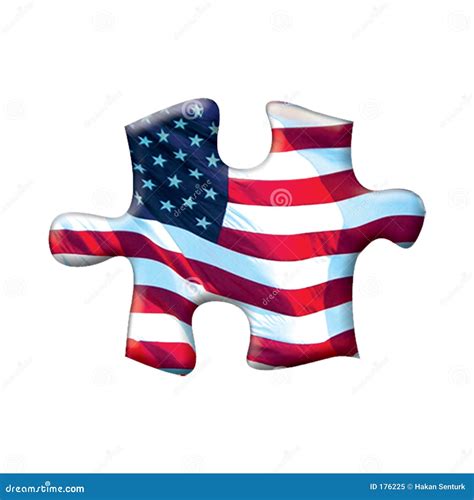 American flag puzzle piece stock illustration. Illustration of freedom ...
