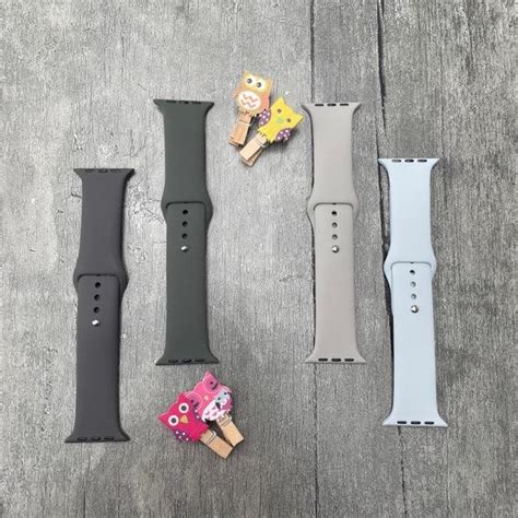Tint And Shades Of Grey Liquid Silicone Apple Watch Band for 42-44-45 ...