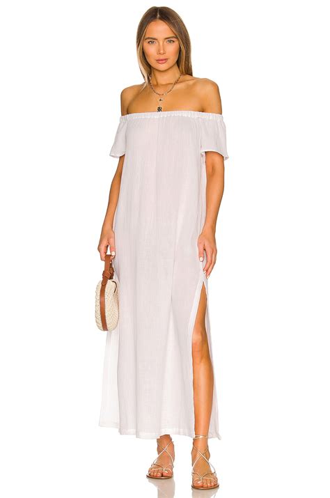 Seafolly Summer of Love Strapless Dress in White | REVOLVE