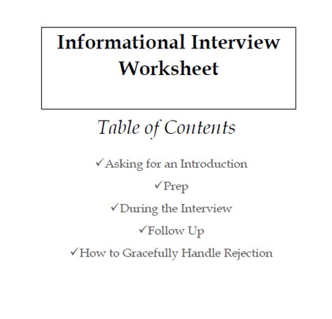 Interview Subheading Worksheet 的图像结果