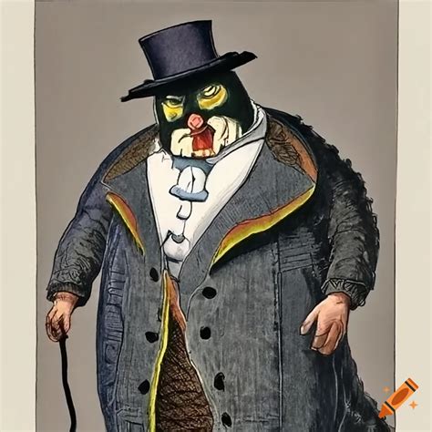 Illustration of Penguin, the Batman villain on Craiyon