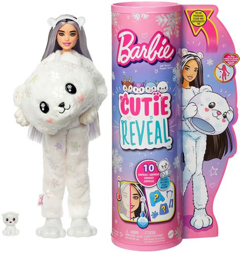 Best Buy: Barbie Cutie Reveal Snowflake Sparkle Series 11.9" Polar Bear ...