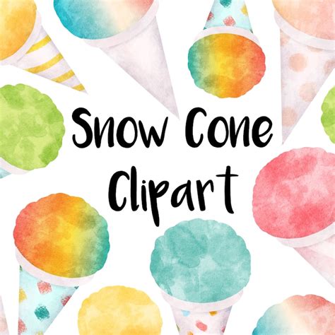 Snow Cone Clipart - Etsy