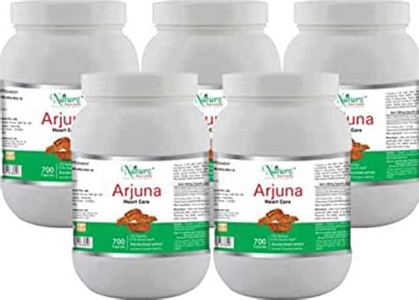 Buy NATURZ AYURVEDA ARJUNA 700 CAPSULES VALUE PACK OF 5 Online & Get ...
