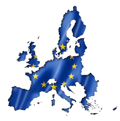 Carte drapeau union européenne | Photo Premium