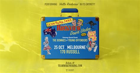 [SOLD OUT] Melbourne: Less Than Jake - Rockview Down Under, 170 Russell ...