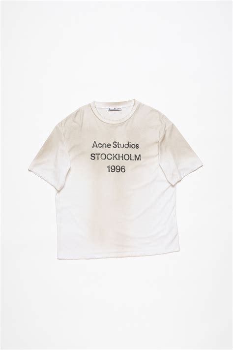Acne Studios - Logo t-shirt - Relaxed fit - Dusty white