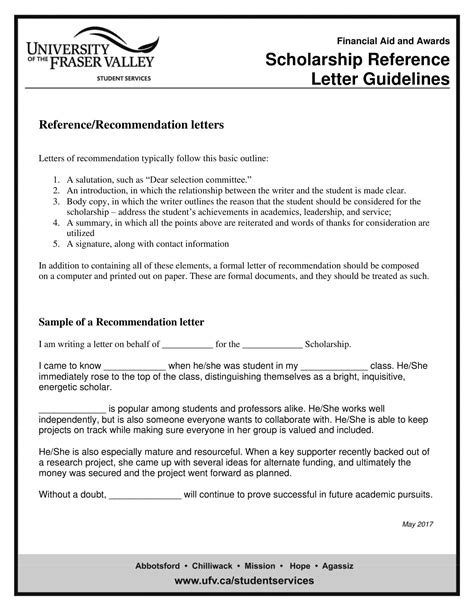 35+ Free Printable Letter Of Recommendation For Scholarship Templates