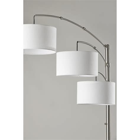 Cabo Brushed Steel Arc Lamp at Futonland