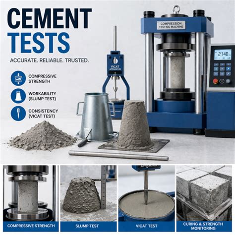 Cement Testing Lab Services – Compressive Strength, Slump & Vicat Anal ...