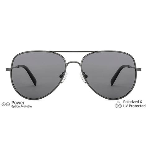 Buy Gunmetal Black Grey Full Rim Aviator John Jacobs JJ TINTS JJ S12809 ...