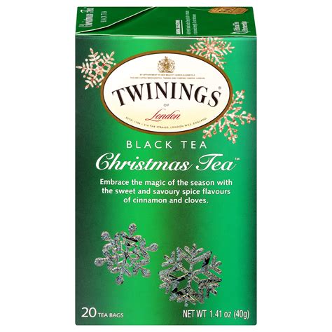 Twinings Christmas Tea Cinnamon and Clove Black Tea Bags, 20 Count Box ...