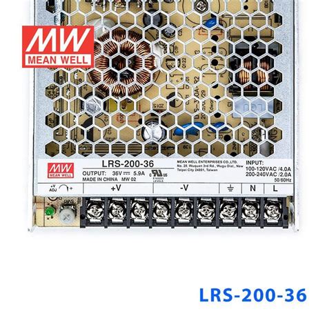 LRS-200-36 Mean Well SMPS - 36V 5.9A - 212W Metal Power Supply buy ...