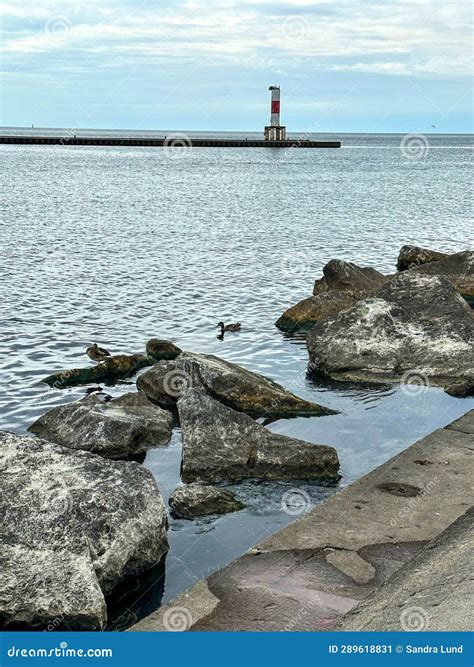 View of Holland Channel To Entrance of Lake Macatawa in Holland ...