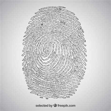 Codierten Fingerabdruck | Kostenlose Vektor