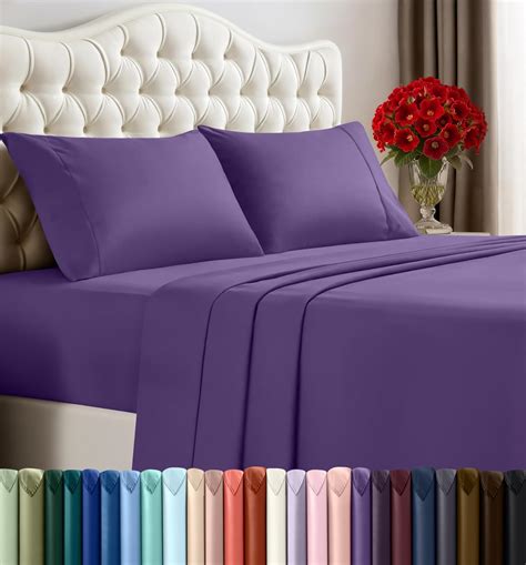 Utopia Bedding Queen Size Sheet Set – 4 Piece Bed Sheets, Soft and Breathable Microfiber, Includes 1 Vector Art