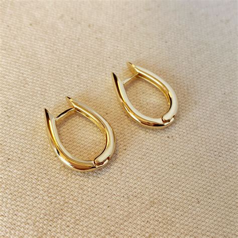 18k Gold Filled Large U Shaped Hoop Earrings – GoldFi