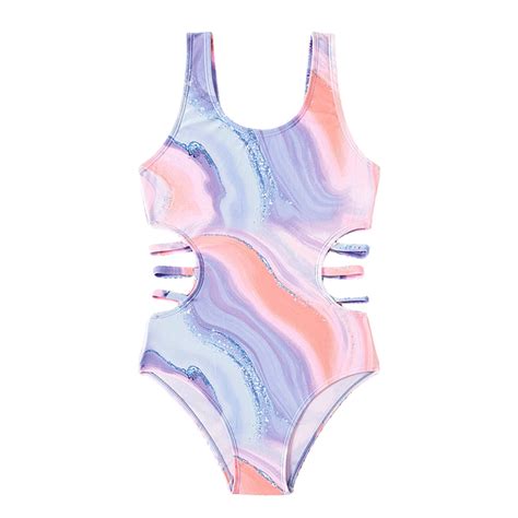 Little Girls One-Piece Swimsuit Bikini Set Swimwear ,7-8T Teen One ...