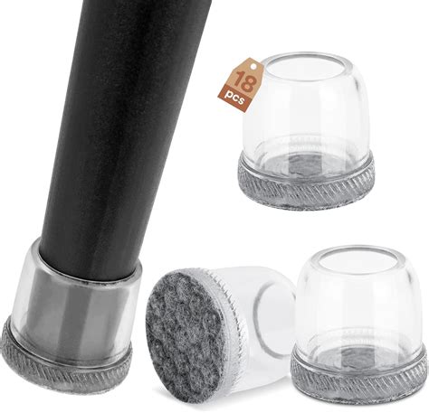 Euqvunn 18pcs Chair Leg Floor Protectors, Floor Protectors for ...