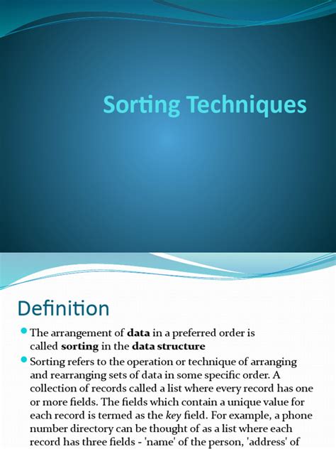 Sorting Techniques Naresh Technologies 的图像结果