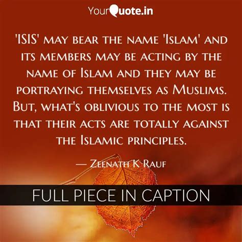 'ISIS' may bear the name ... | Quotes & Writings by Zeenath K Rauf ...