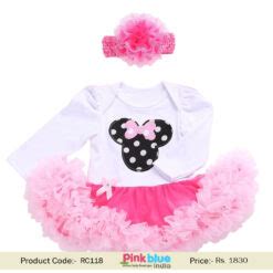 1st Birthday Princess Long Sleeve Crown Romper Outfit India | Baby Girl ...