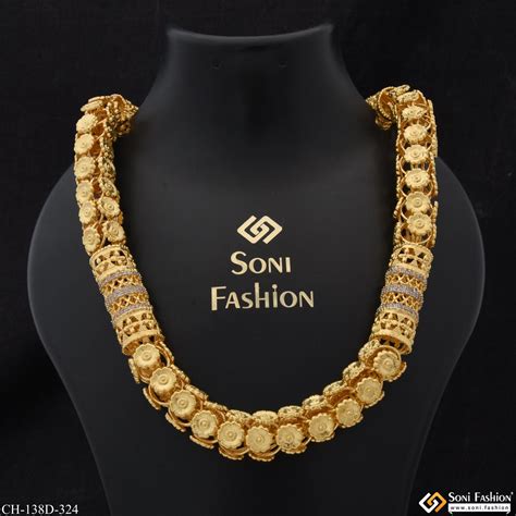1 Gram Gold Plated Latest Design Rajwadi Chain for Men - Style D324 ...