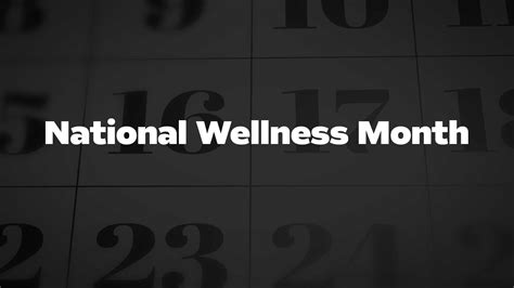 National-Wellness-Month - List Of National Days