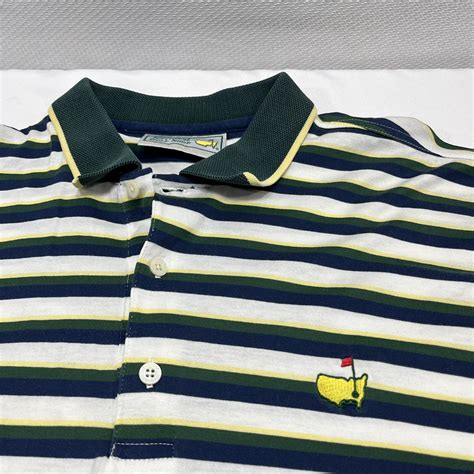 VINTAGE Masters Polo Shirt Mens Large Blue Augusta National Golf Shop ...