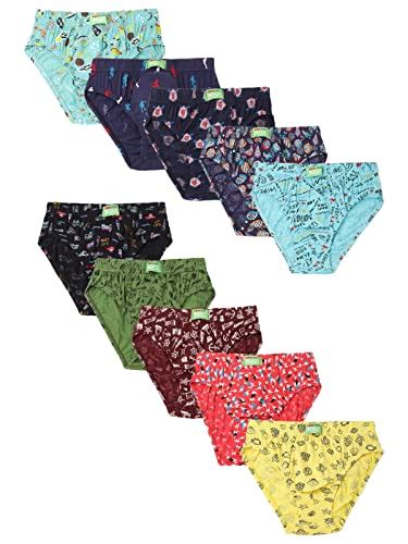 Buy Lux Cozi Boy's Pack of 10 Super Combed Cotton Inner Elastic Printed ...