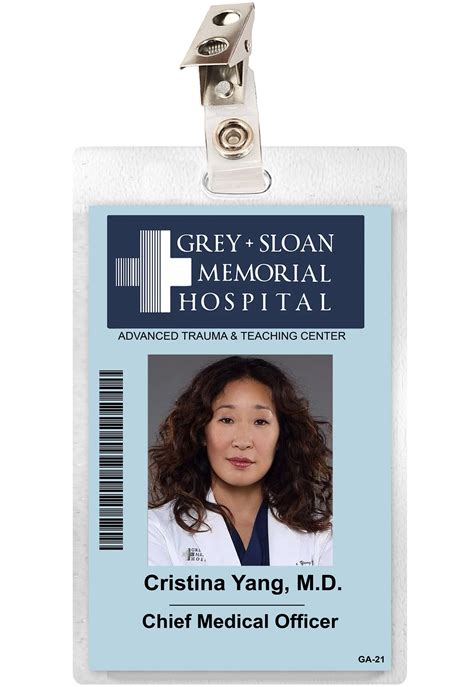 Grey s anatomy meredith grey sloan memorial hospital id etsy – Artofit