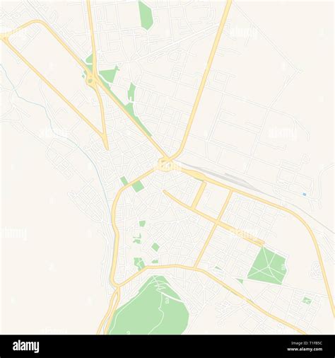 Printable map of Vratsa, Bulgaria with main and secondary roads and larger railways. This map is ...