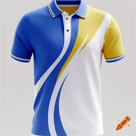 Sublimation polo shirt design for band corps in blue, yellow, and white ...