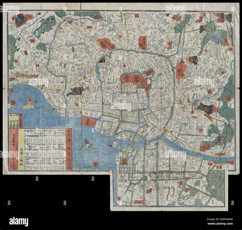 1849 japanese map of edo or tokyo hi-res stock photography and images - Alamy
