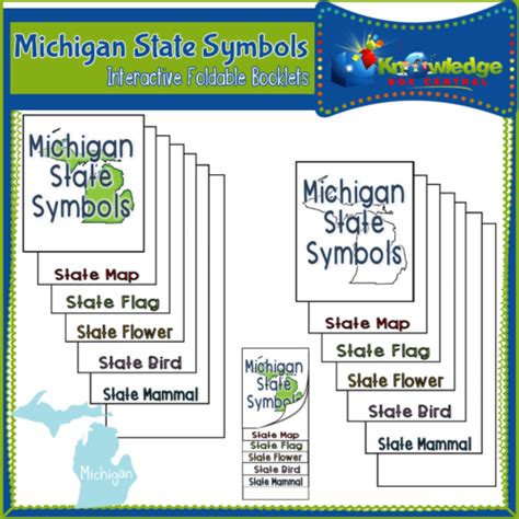 Michigan State Symbols Interactive Foldable Booklets - Classful