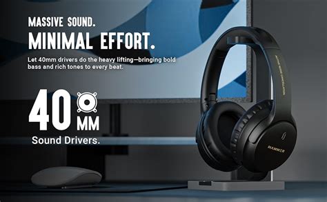 HAMMER Bash Vivid ANC Wireless Bluetooth Over-Ear Headphones with 23 dB ...