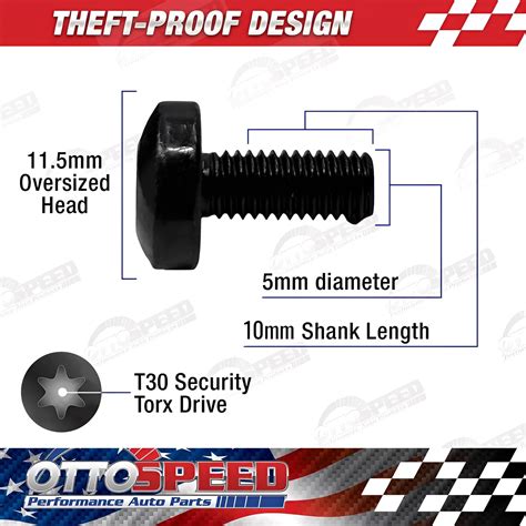 Snapklik.com : Tesla Rear License Plate Screws - Antitheft, Rustproof ...