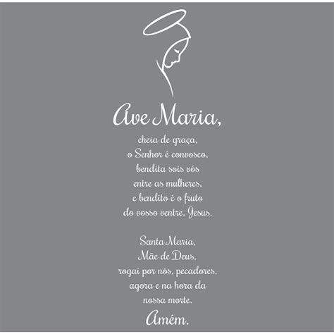 Adesivo Oração Ave Maria Nossa Senhora Para Parede Decorativo 34x100cm ...