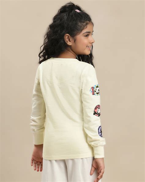 Felix The Cat Printed Relaxed Fit Tshirt For Girls – Kidsville
