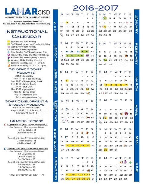 Lamar Academic Calendar
