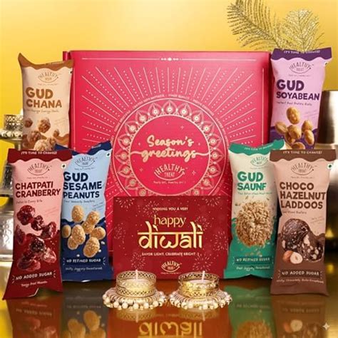 Healthy Treat Festive Joy Diwali Gift Hamper | Premium Festive Gift Box ...