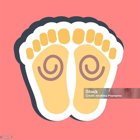 Sticker Buddha Feet Buddhism And Vesak Elements Stock Illustration ...