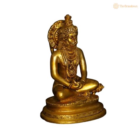 Brass Lord Hanuman Idol – A Symbol of Strength 5 Inch