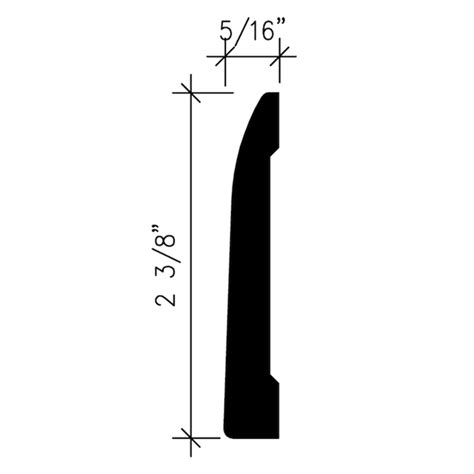 Inteplast Group Building Products 5/16-in x 2-3/8-in x 8-ft Traditional ...