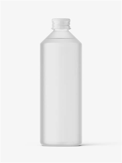 Frosted bottle with aluminium screw cap mockup - Mockups Design