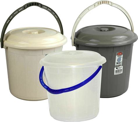 Plastic Bucket with Lid Handle Small Large Storage Bucket Bin Container 20 Litre | eBay ...