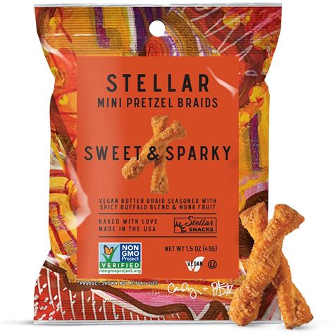 Amazon.com: Stellar Snacks Mini Pretzel Braids, Vegan, Kosher, Non-GMO ...